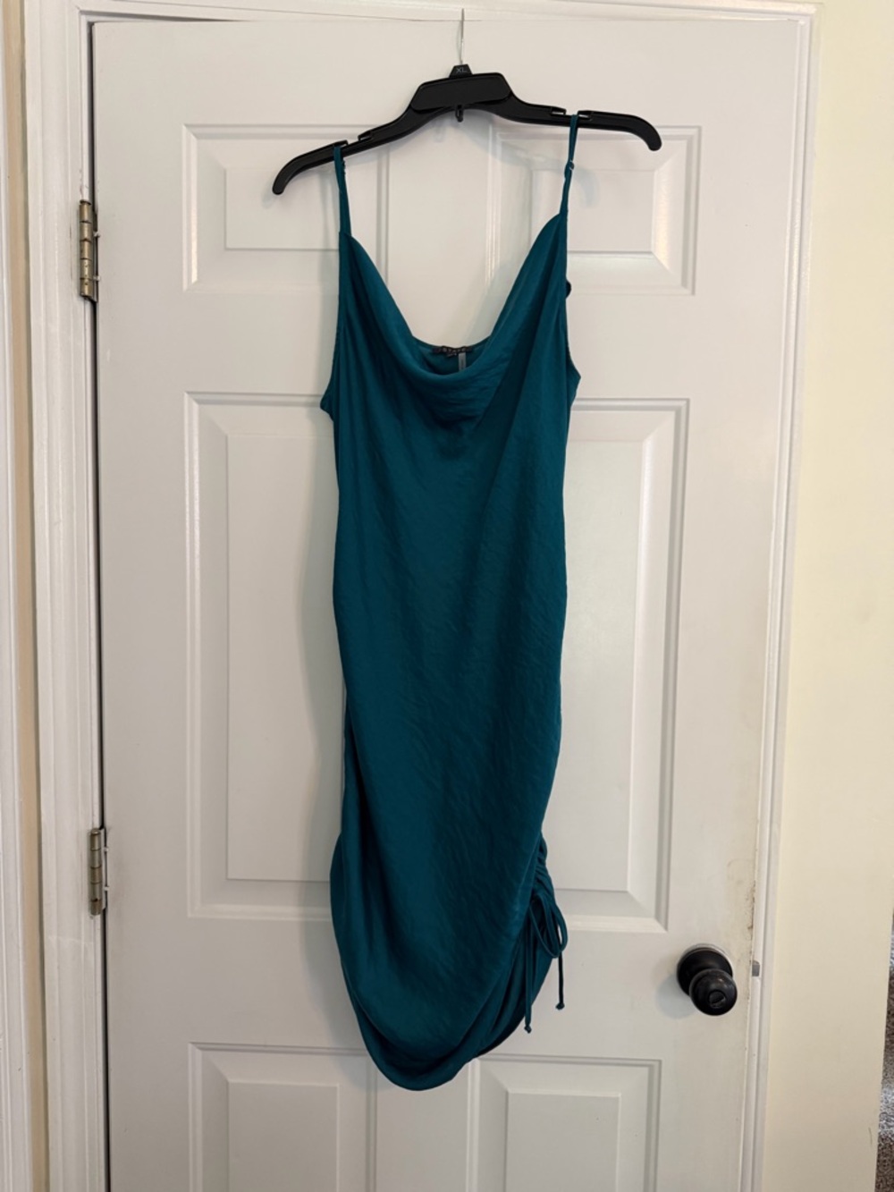 1. State Teal Cowl-Neck Midi Slip Dress NWT